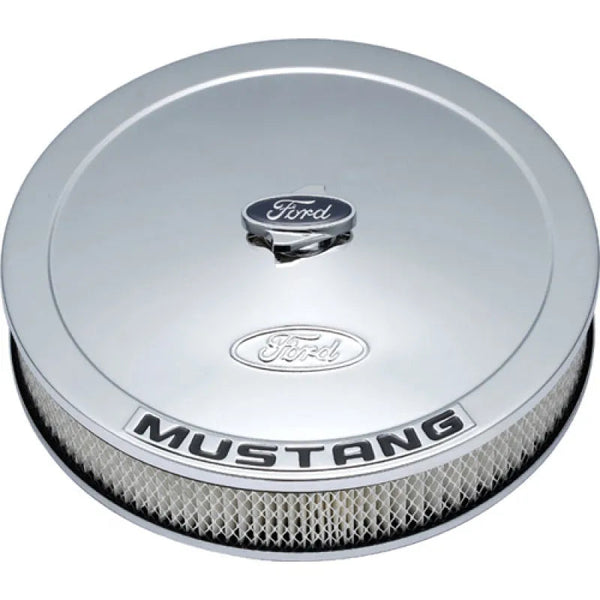 Ford Racing Air Cleaner Kit - Chrome w/Mustang Emblem