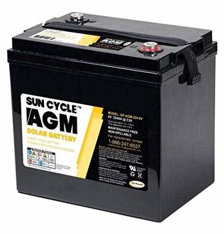 77606 Go Power Gp-Agm-224-6V: 224 Amp Hour 6 Volt