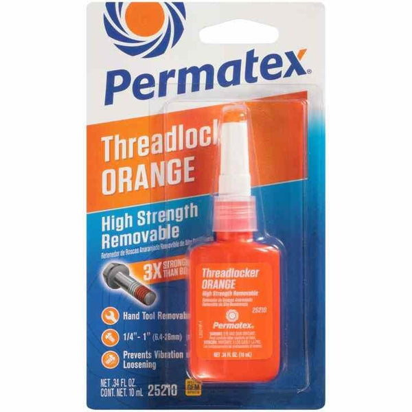 Permatex 25210 Hybrid Formula Threadlocker Orange 10 Ml