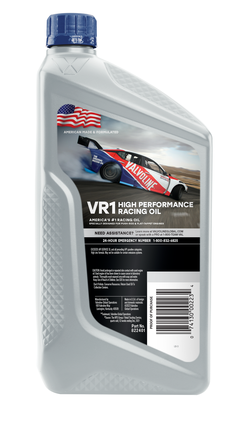 Valvoline VR1 Racing Motor Oil SAE 30