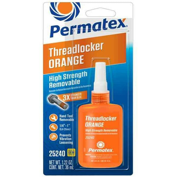 Permatex 25240 Hybrid Formula Threadlocker Orange 36 Ml