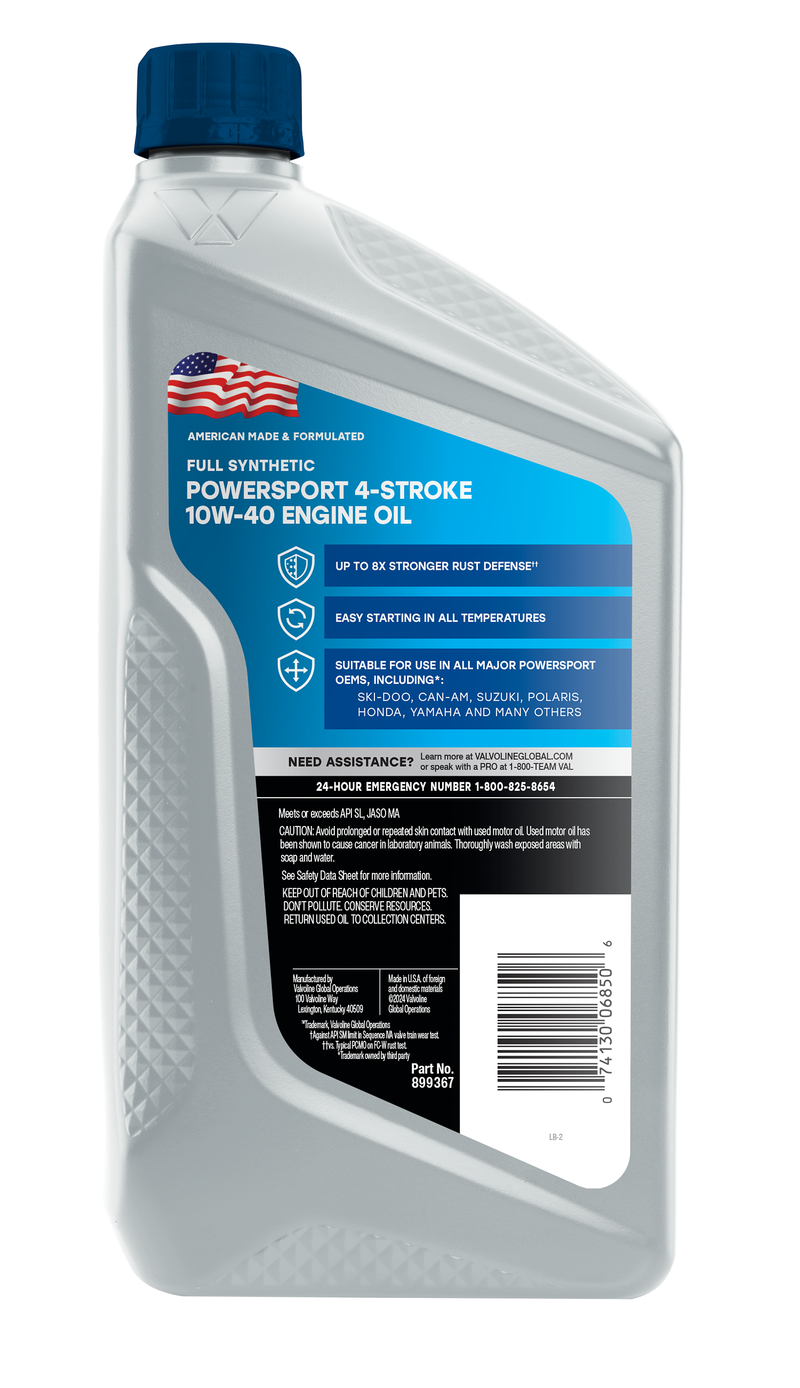 Valvoline Full Synthetic Powersport 4-Stroke Motor Oil SAE 10W-40