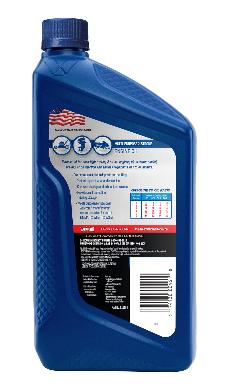 Valvoline 2-Stroke Multi-Purpose TCW-3 Motor Oil